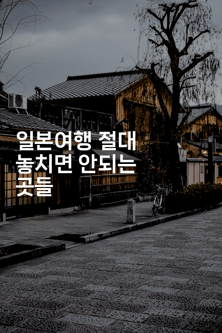 일본여행 절대 놓치면 안되는 곳들 2-코토리