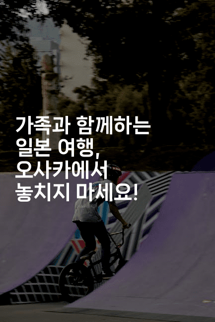 가족과 함께하는 일본 여행, 오사카에서 놓치지 마세요!-코토리