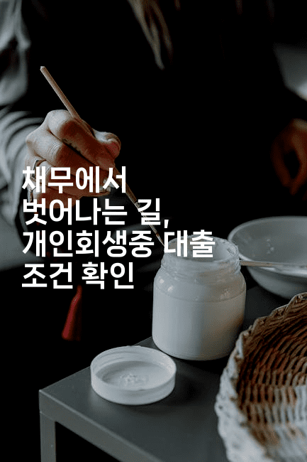 채무에서 벗어나는 길, 개인회생중 대출 조건 확인-코토리